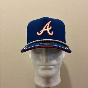 Atlanta Braves Vintage Rope Trucker Hat New Era 9Fifty A-Frame SnapBack